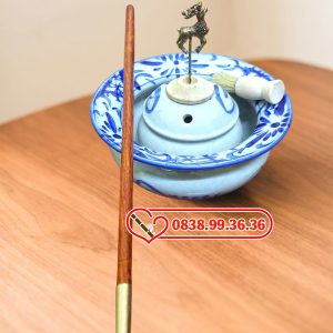 Điếu Bát Gốm Sứ Men Xanh Thuần Mộc