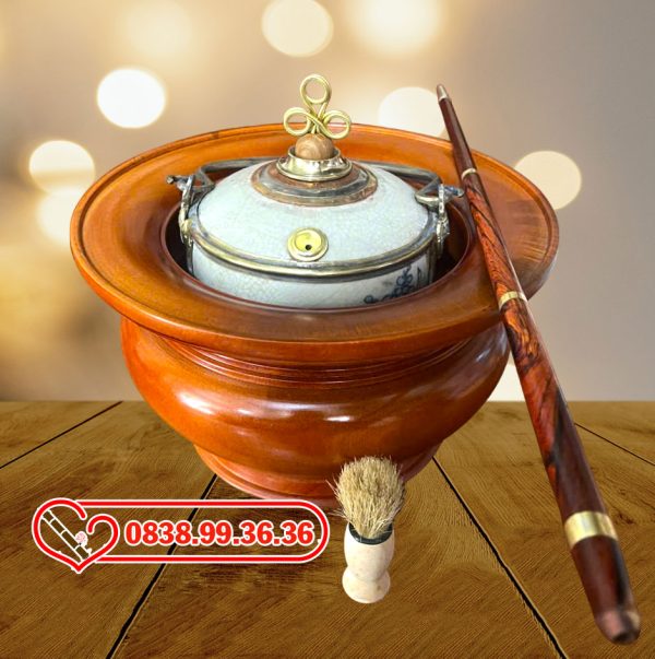 Điếu Bát Gỗ Xà Cừ Xe Gỗ Cẩm Lai Cao Cấp