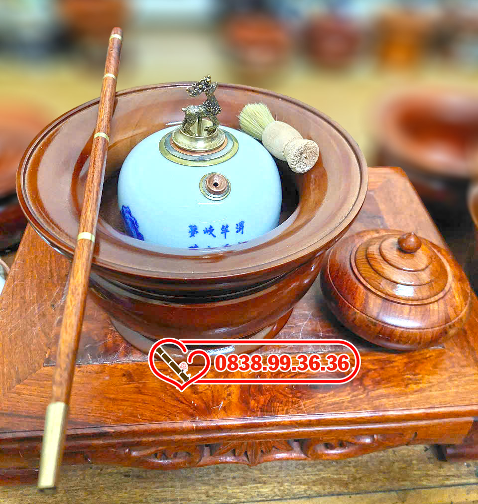 Điếu Bát Đơn Giản Men Lam DB25